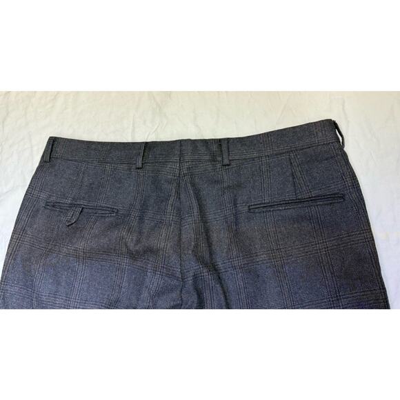 Britghes of Georgetowine 100% Wool Dres Pants Tailored Pleated 38x27 Dark Grey - Picture 5 of 12